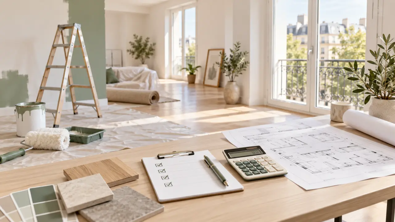 Investisseur préparant le budget de rénovation d'un logement avant sa mise en location