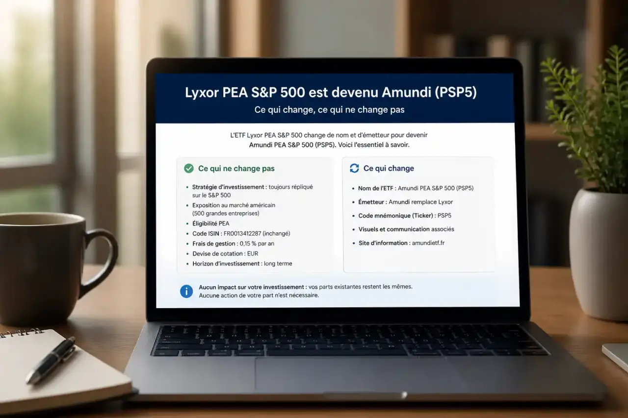 Lyxor PEA S&P 500 est devenu Amundi (PSP5) : ce qui change, ce qui ne change pas