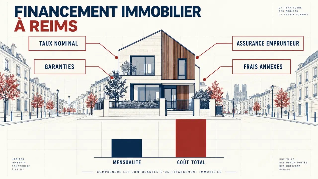 Crédit immobilier Reims : éléments qui composent la mensualité et le coût total d’un prêt