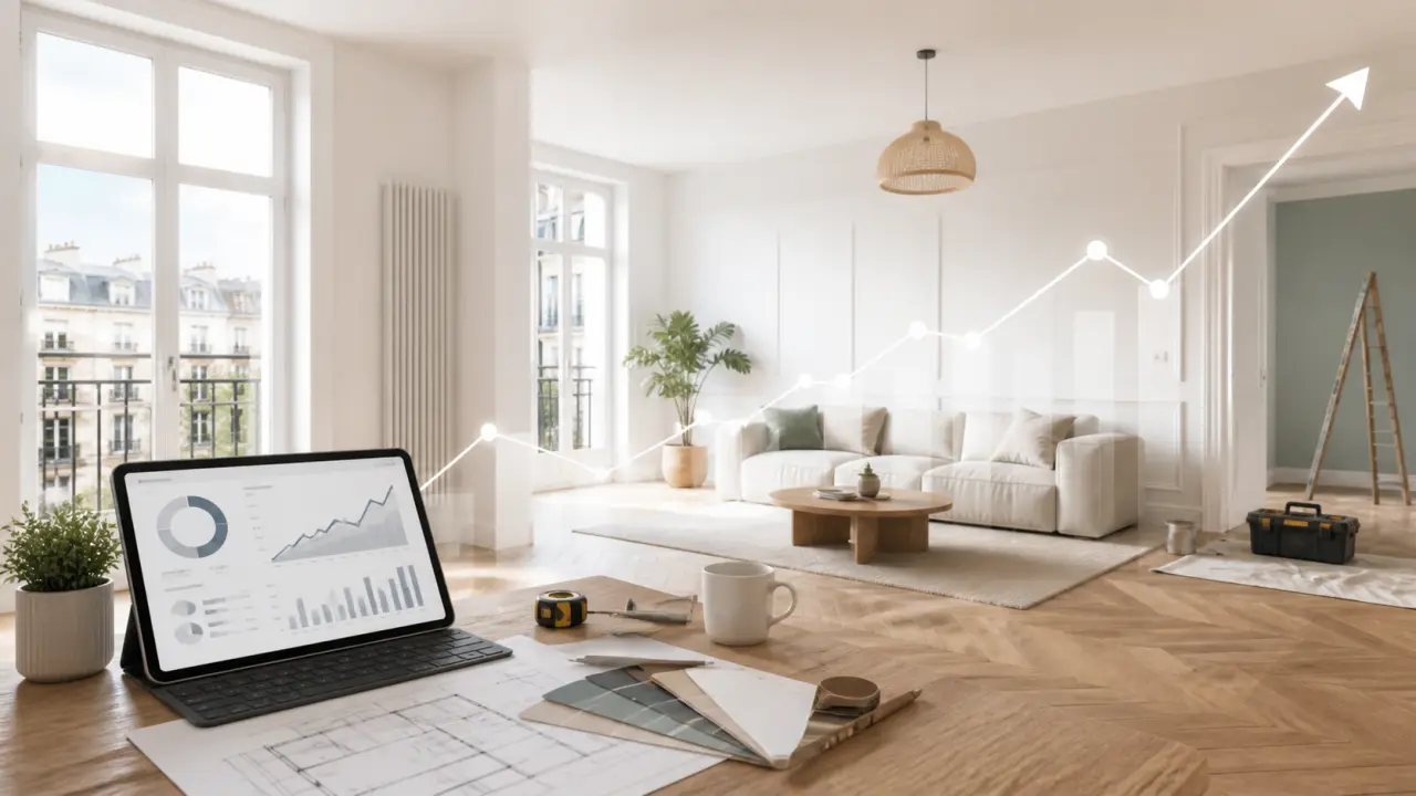 Interface de rénovation locative rentable et suivi financier