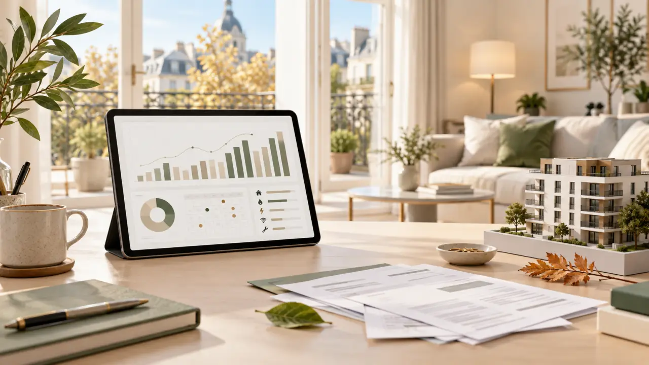 Tableau de suivi du cash-flow d'un parc immobilier locatif